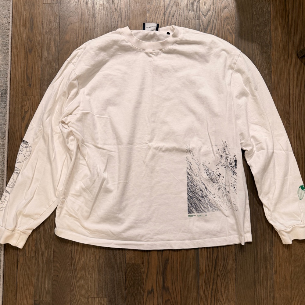 The Kooples White Graphic Long Sleeve Tee